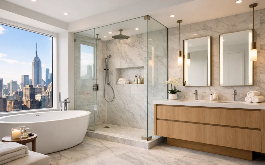 Manhattan Condo Bathroom: Spa Design Planning Example