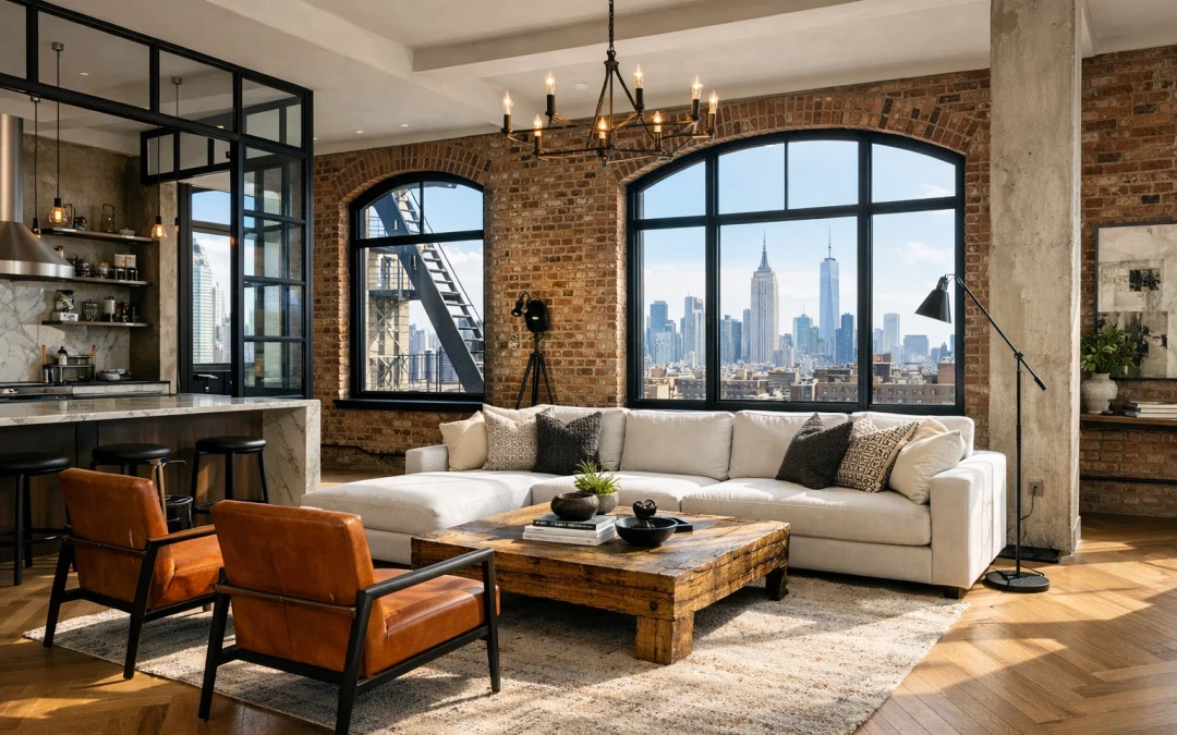 SoHo Pre-War Loft: Industrial Interior Planning Example