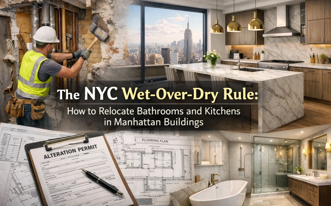 The NYC Wet-Over-Dry Rule: How to Relocate Bathrooms and Kitchens in Manhattan Buildings