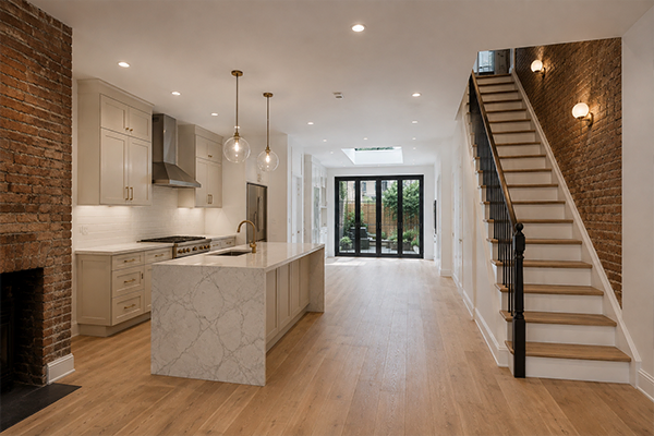 Bright Modern Home with Brick Accents Bright Modern Home with Brick Accents