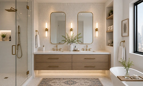 Custom Vanity & Storage Bathroom