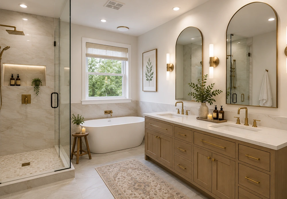 Elegant spa-inspired bathroom retreat