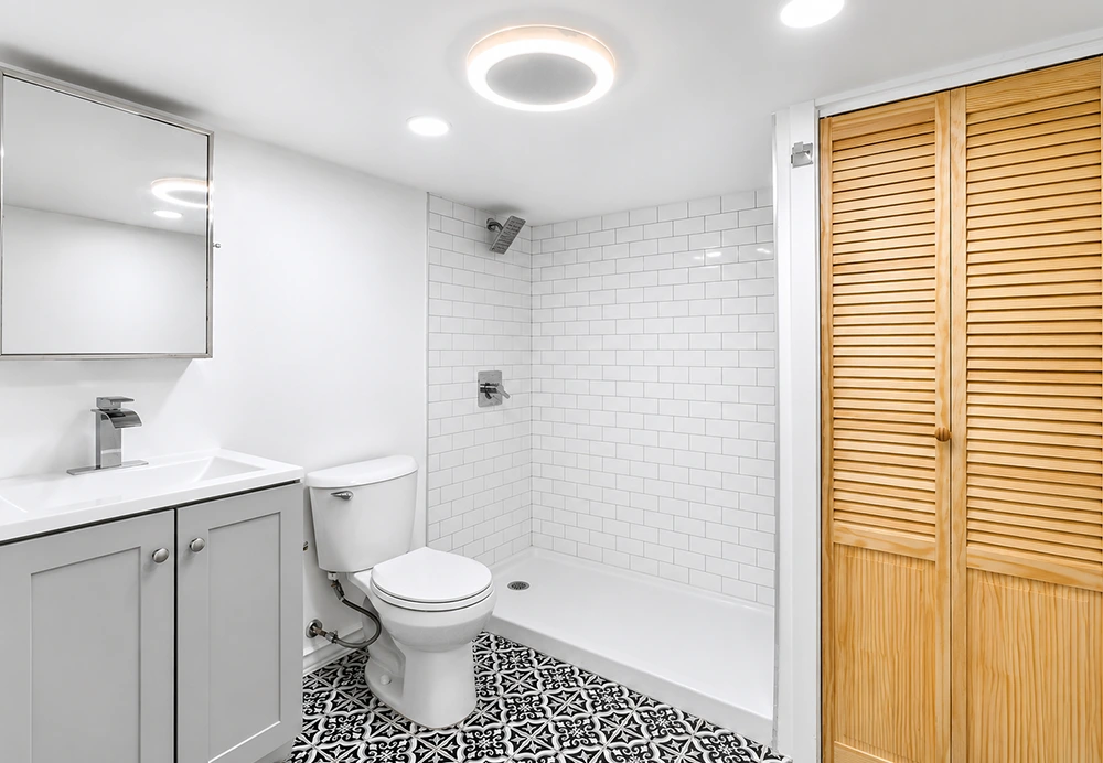 Modern bathroom with minimalist design