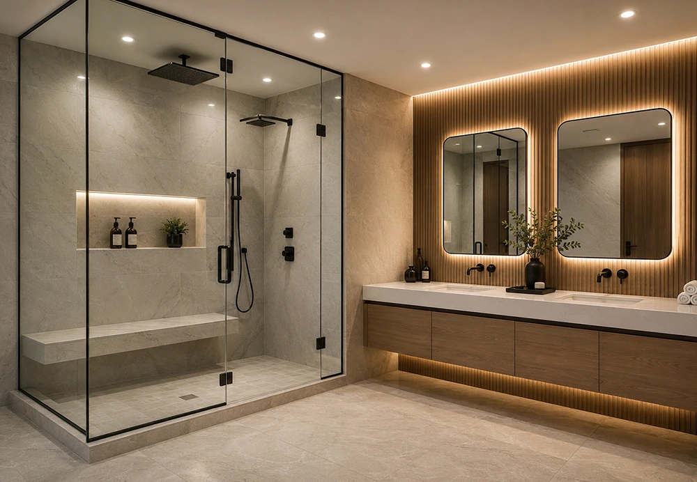 Modern luxury bathroom with sleek design