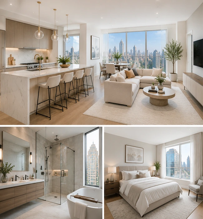 Modern luxury condo with city views